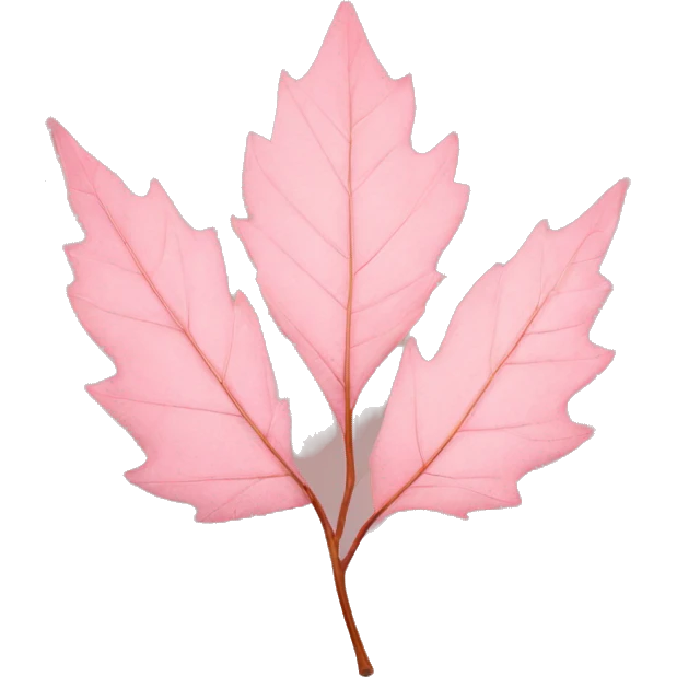 autumn light pink leaf emoji