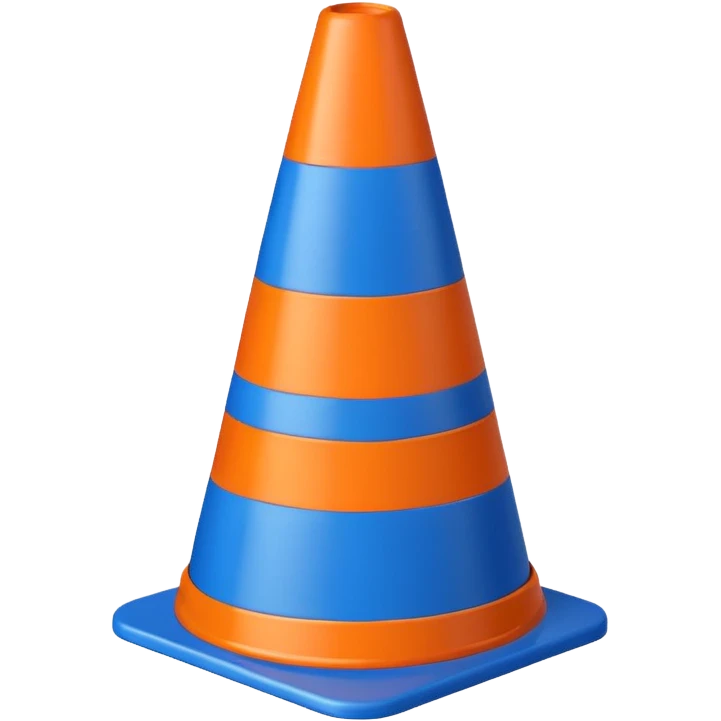 blue traffic cone emoji