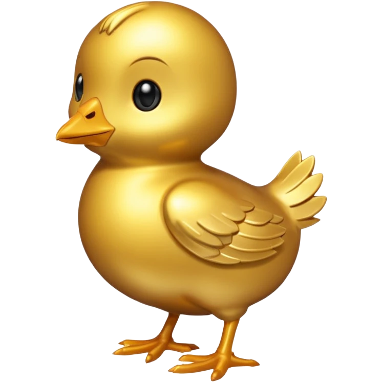 gold metal chick emoji