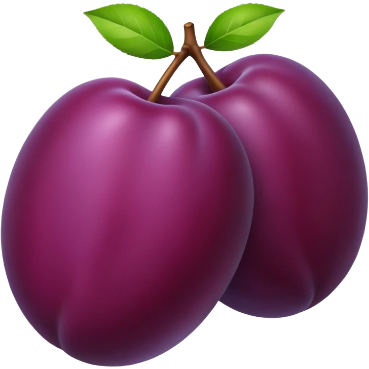 oval-shaped plum emoji