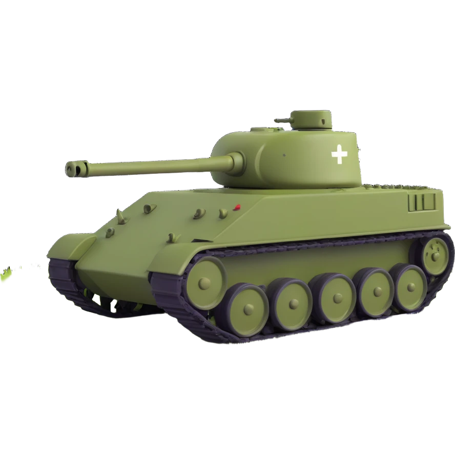 A tank in a field emoji