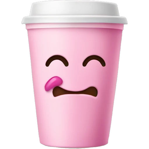 Pink coffee emoji