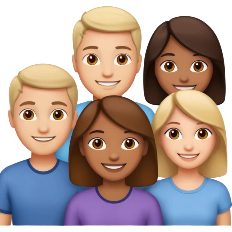 Grupo de cuatro amigas emoji