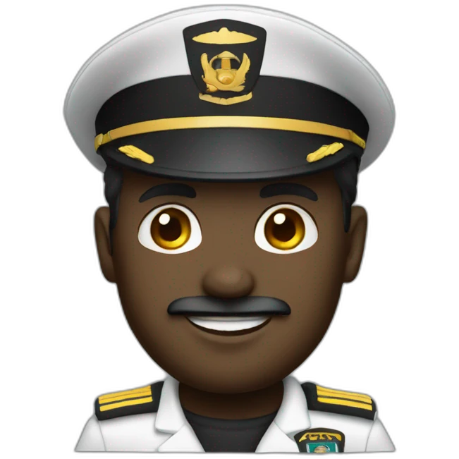 boat captain black seal emoji
