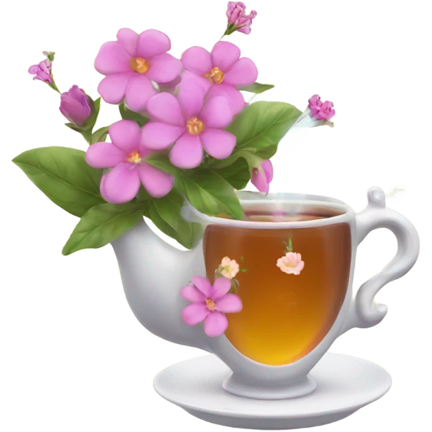 magic tea with flowers  emoji