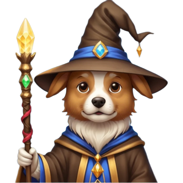 Dog wizard emoji