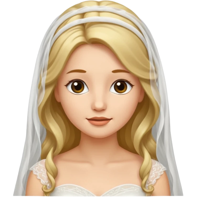 bride veil and hair emoji