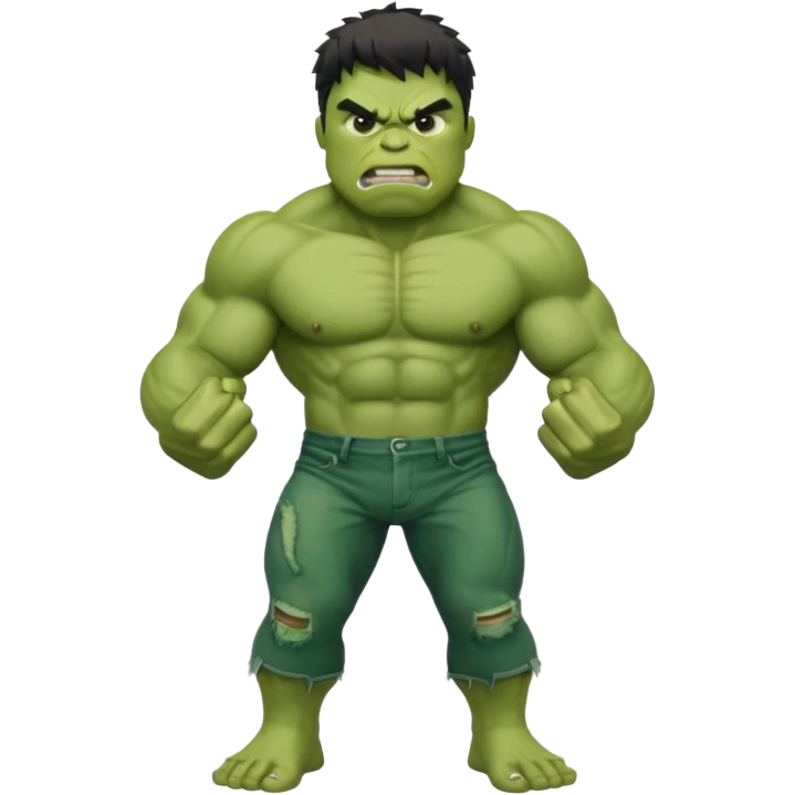 Angry hulk with big fist only till chest emoji