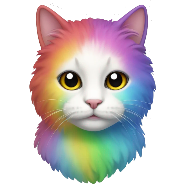 Rainbow cat emoji