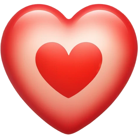 red heart shaped button emoji