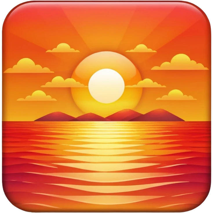 sunset over ocean emoji