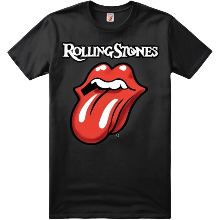 Rolling Stones graphic tee emoji