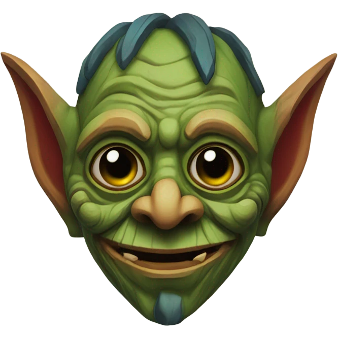 Goblin dart wifi Wood mask  emoji