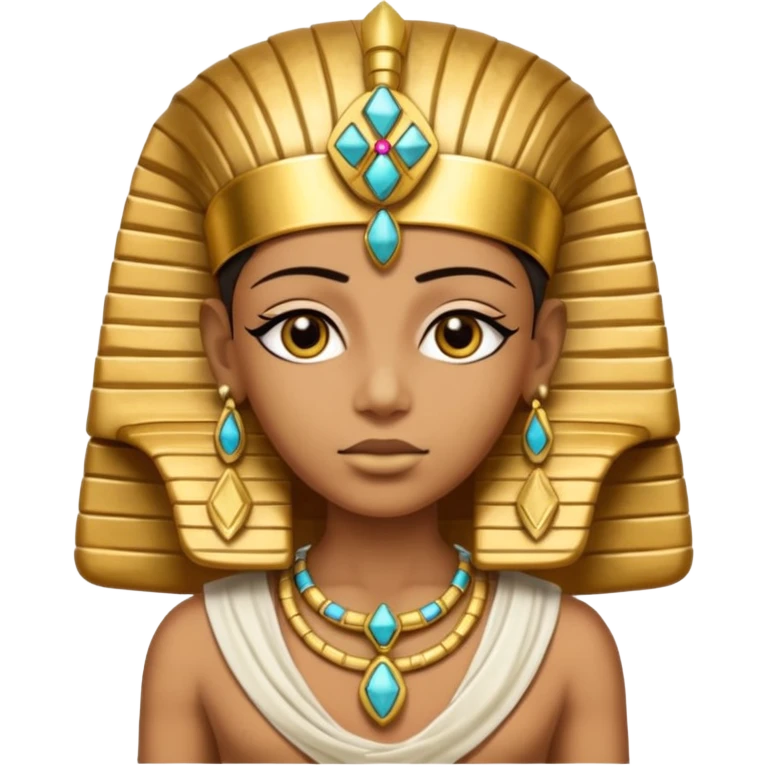 Mummy Pharaoh: Bandaged body with golden headdress and jeweled amulet.
 emoji