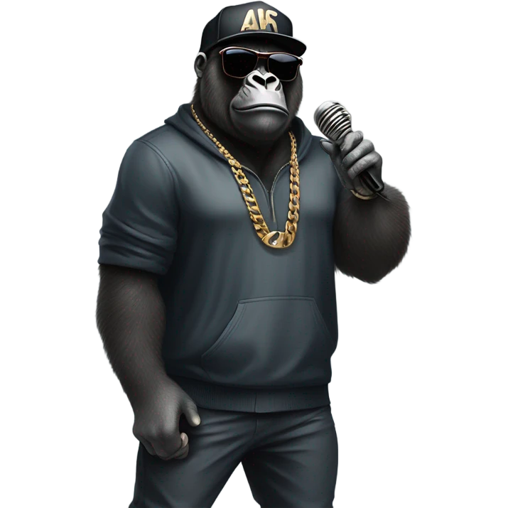 Rapping Gorilla emoji