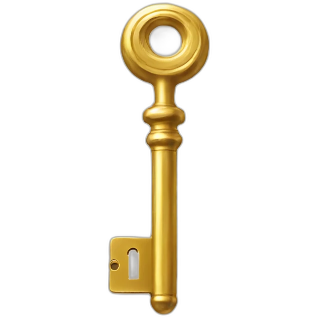 gold door key emoji