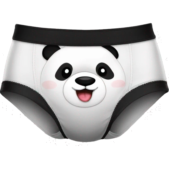 Panda wear underpants emoji