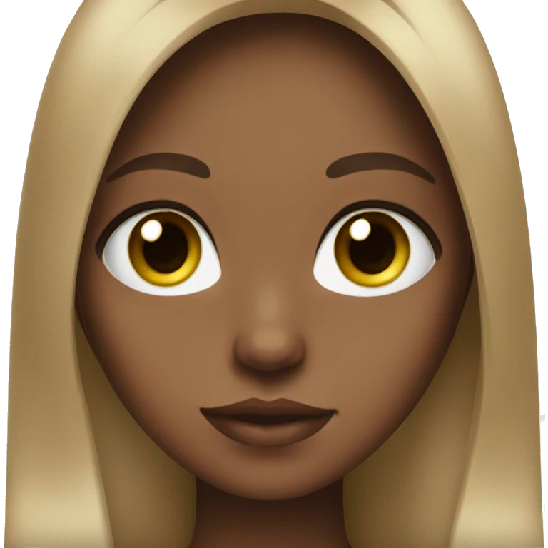Girl with long brown hair green eyes and long lashes emoji