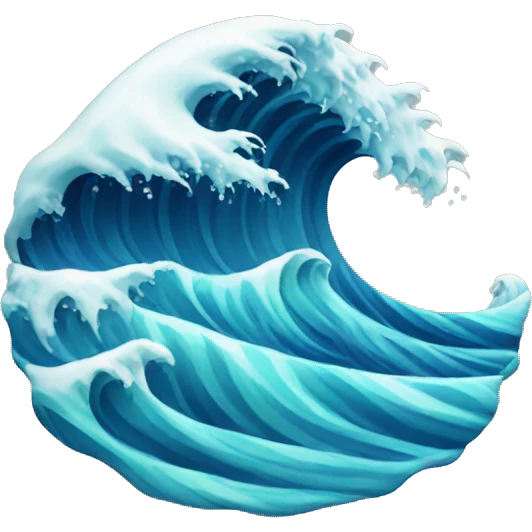 Ocean wave emoji