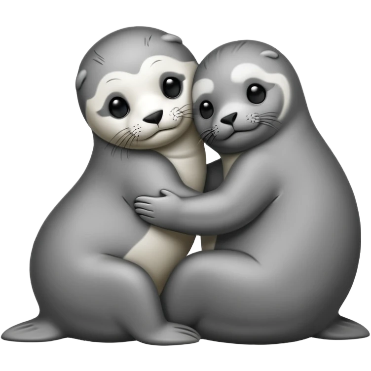 Seals in love emoji