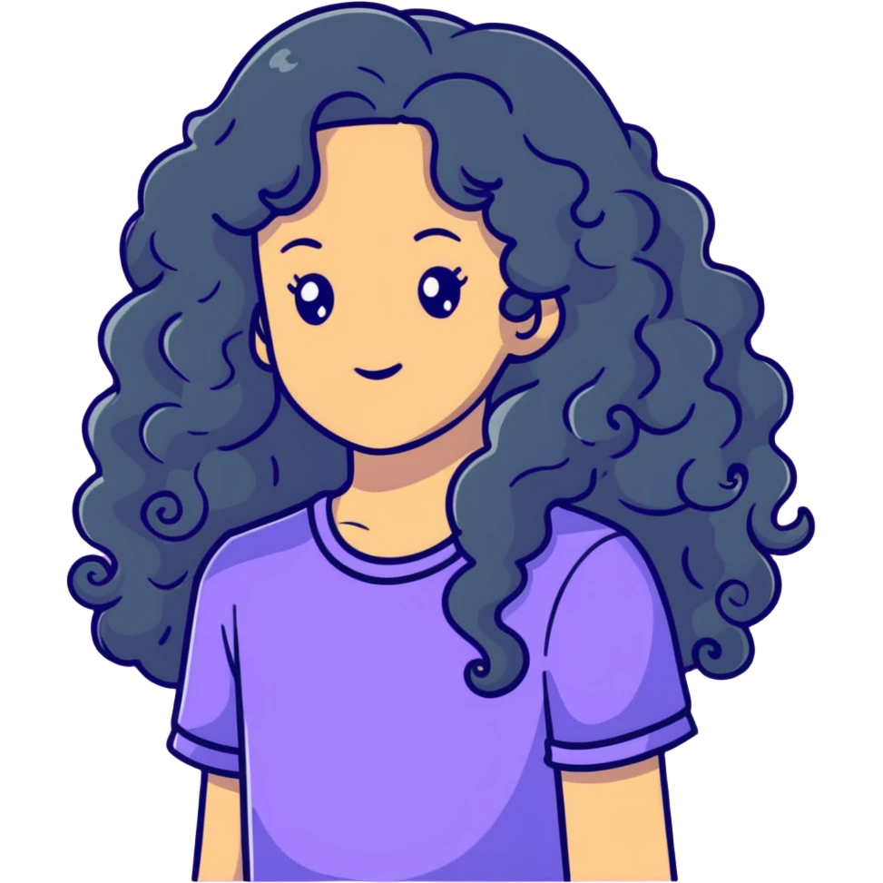 pretty black girl with long curly hair emoji