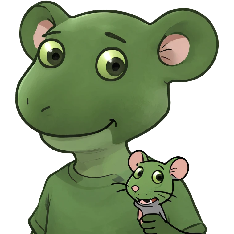 A cute boy with a mouse  emoji
