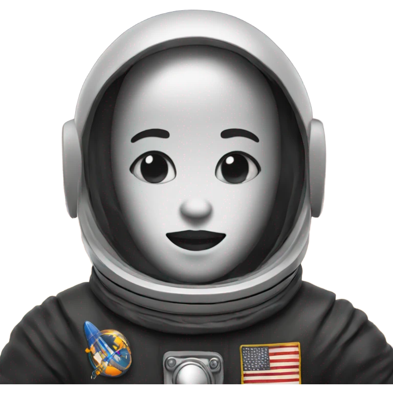 black astronaut with a cape emoji