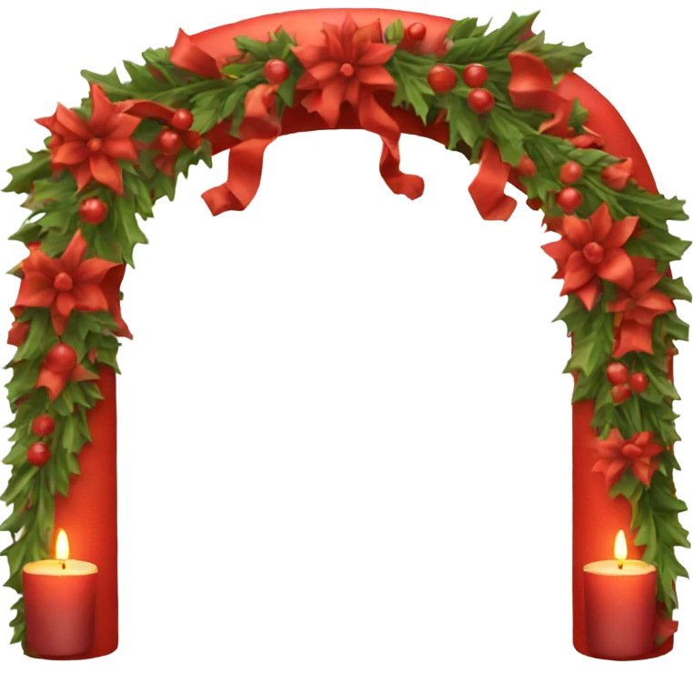 Red Christmas candle arch   emoji