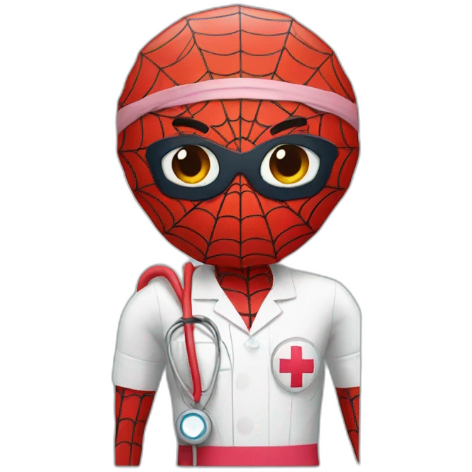 spider man with nurse emoji
