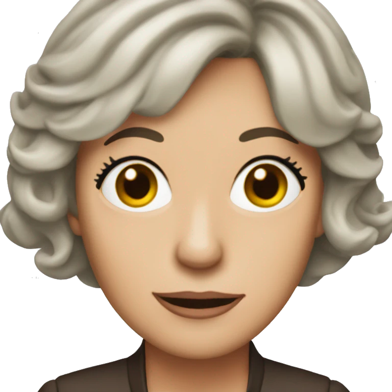  Christina Pickles with brown hair from friends tv series emoji