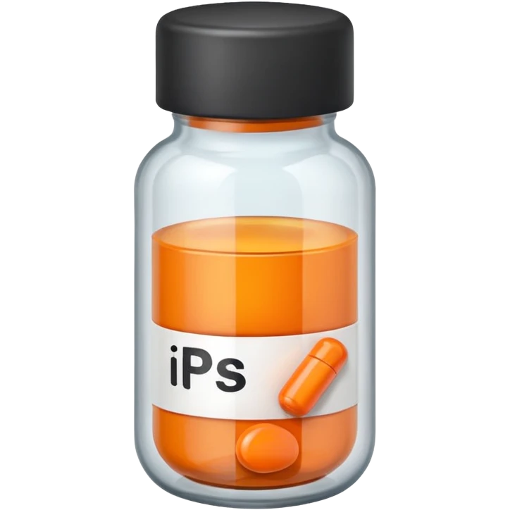 prescription pills bottle plastic orange emoji