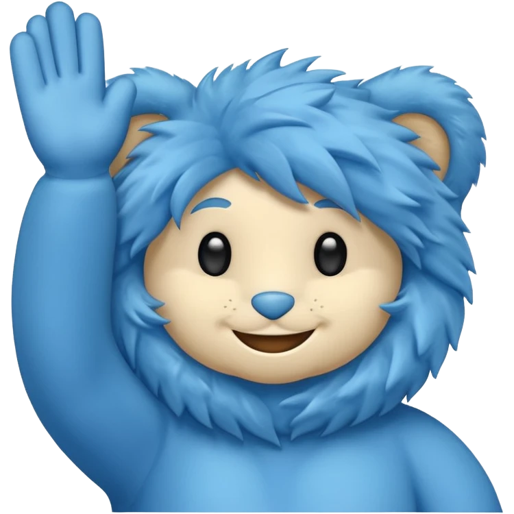 Un huggy wuggy saludando emoji