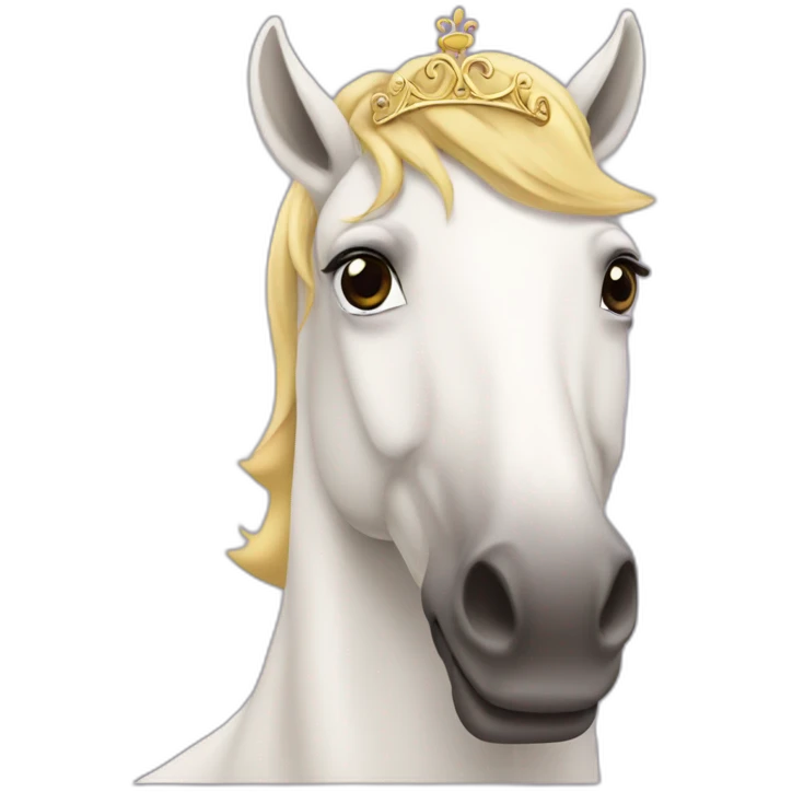 Princesse a cheval qui saute emoji