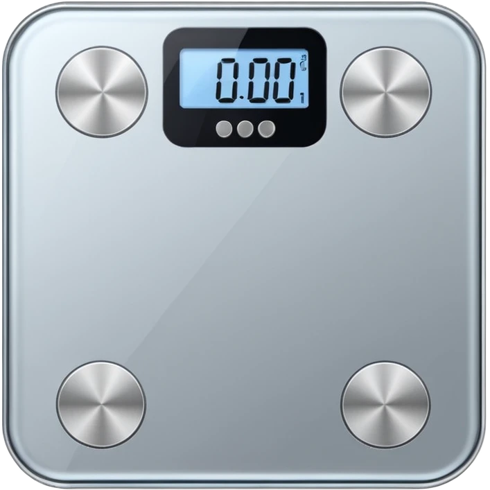 Digital weight scale with 0:00 on it emoji