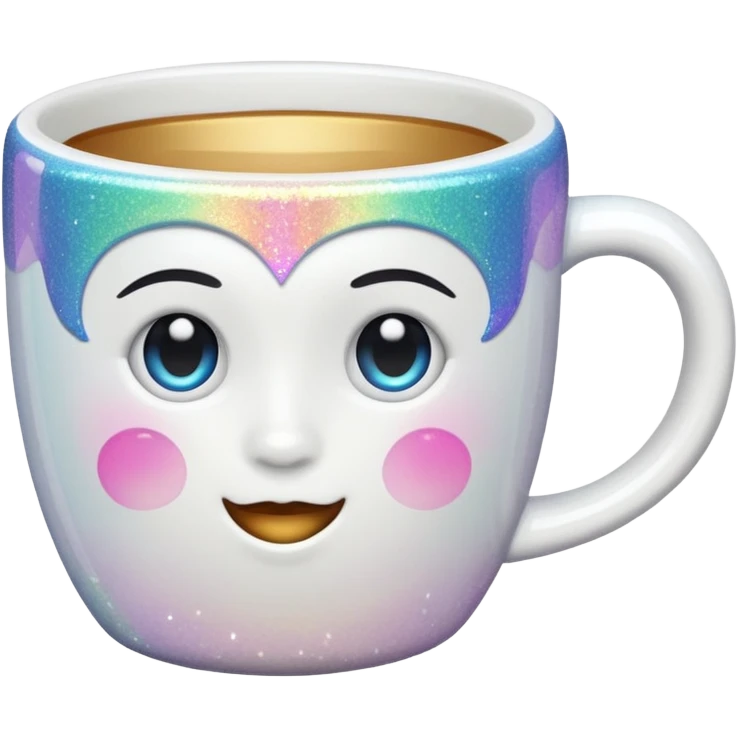 glitter white cup emoji