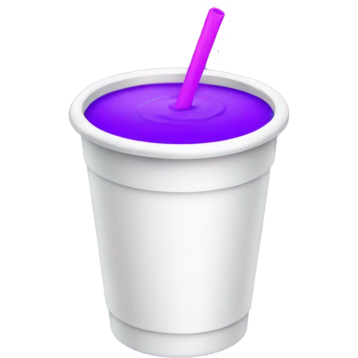 white party cup with purple drink emoji