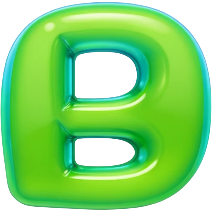 neon green bubble letter D emoji