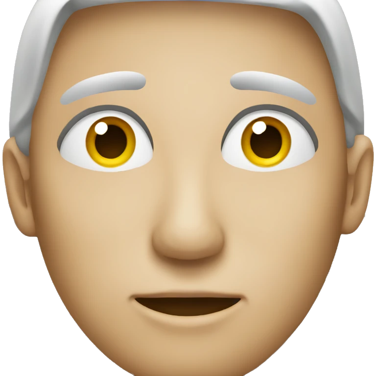 Straight face emoji with no eyes emoji