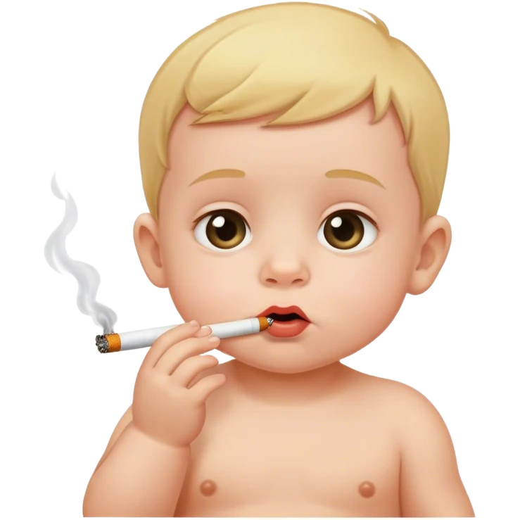 Baby mit zigarette im mund emoji