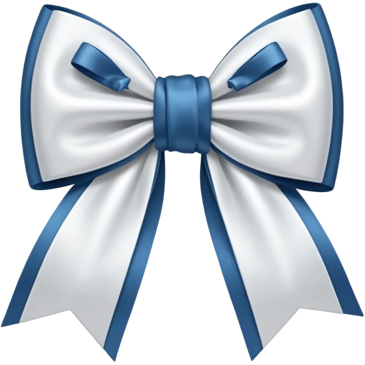 A white bow  emoji