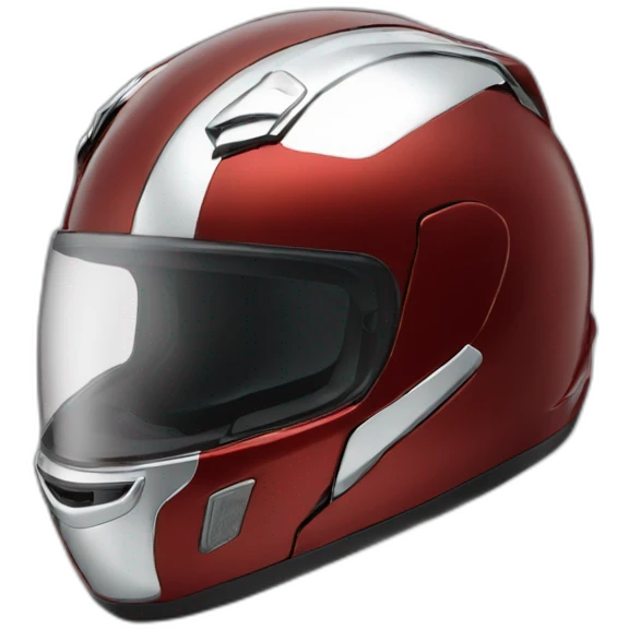 deep chrome red motorcyle helmet emoji