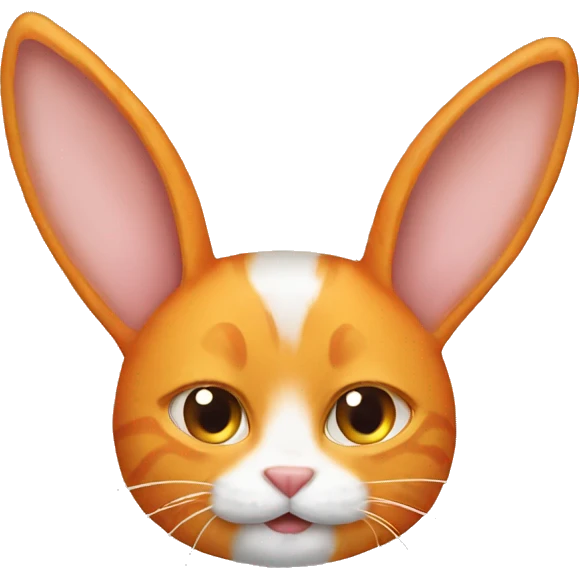 Orange cat with bunny ears emoji