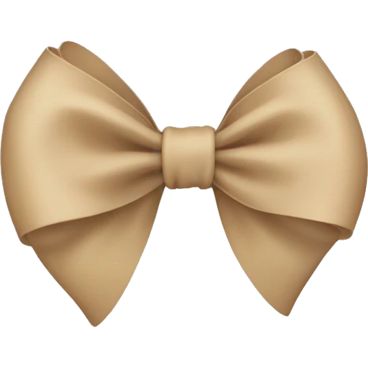 beige bow emoji