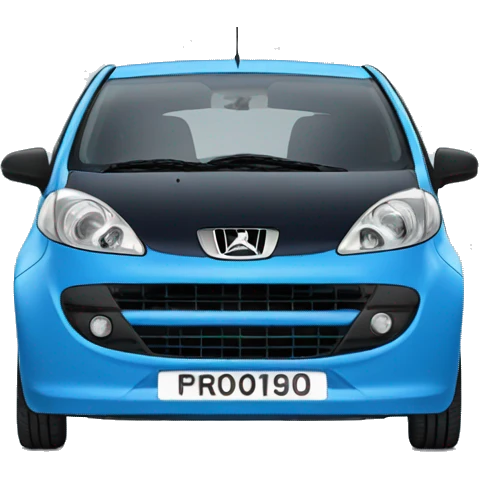 Blue Peugeot 107  emoji