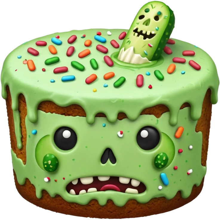 zombie cucumber cake emoji