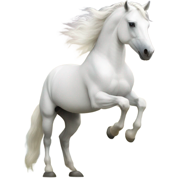 Rearing magestic white Horse emoji