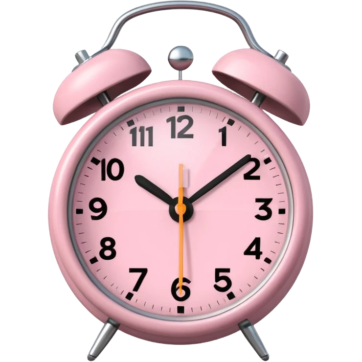 Please make me an alarm clock that will show six o'clock in the morning and make it in the style of ios 18.1 and aesthetic and the color is light pink emoji