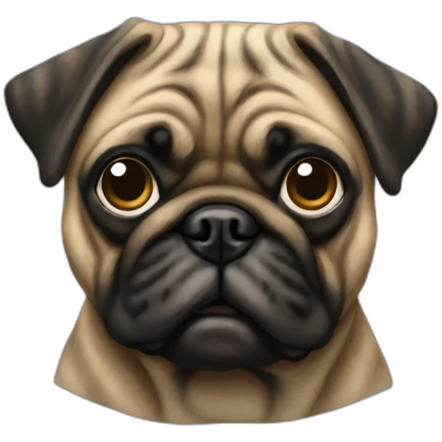 Brindle pug emoji
