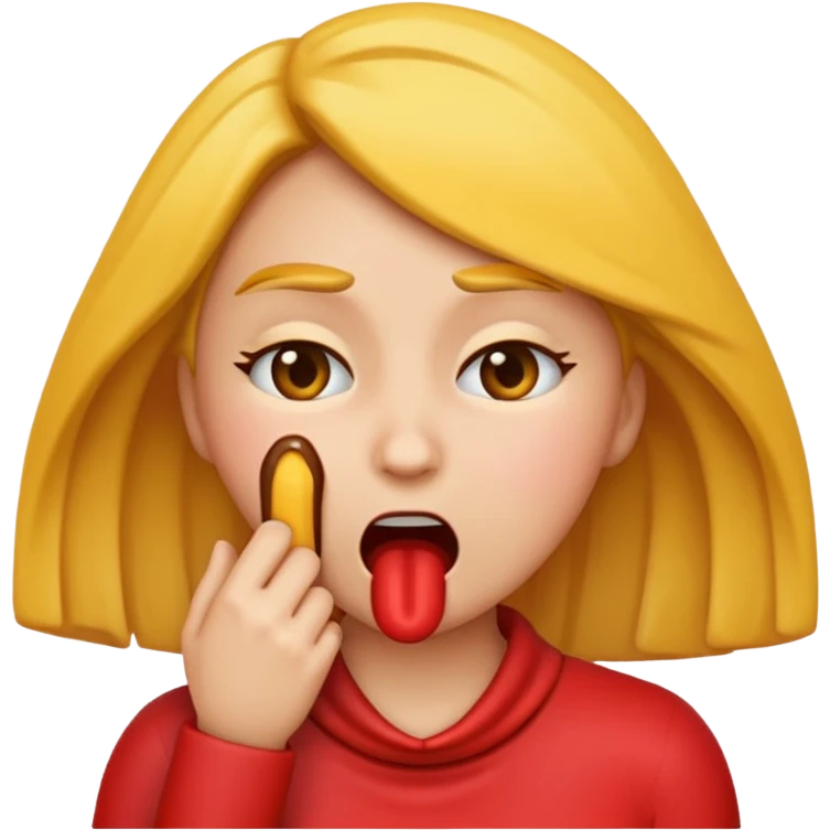 Women emoji choking herself  emoji