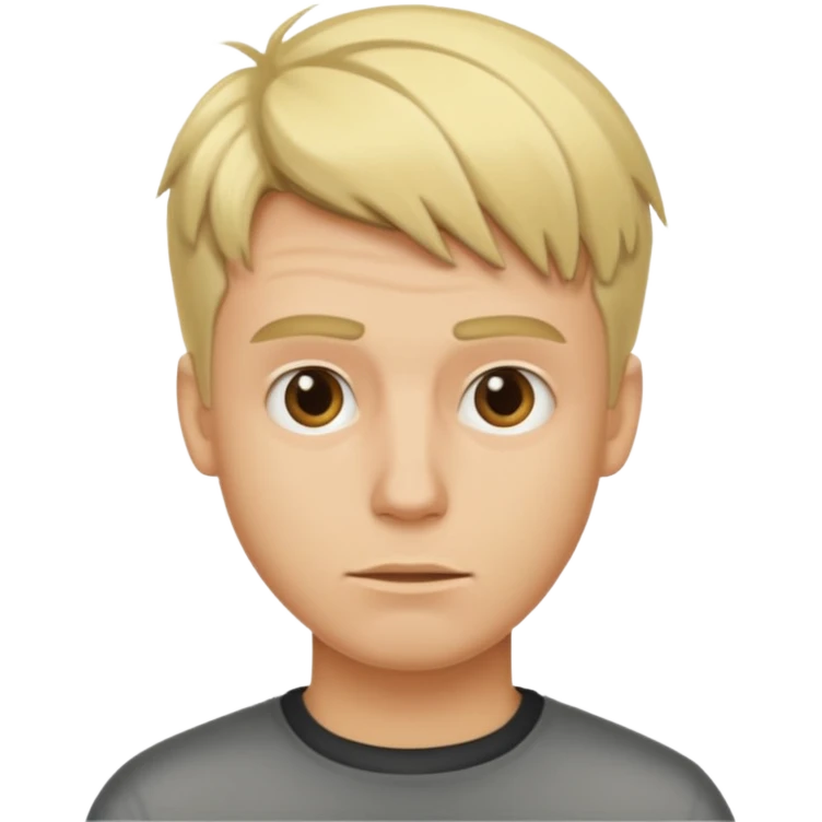 Blonde guy with bad haircut emoji
